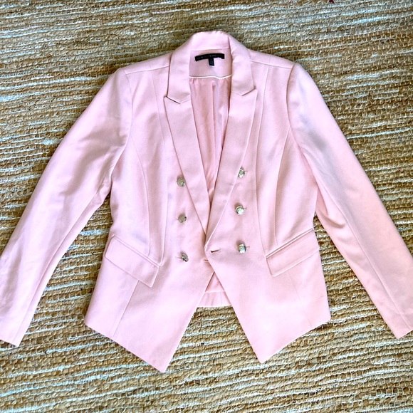 pale pink cropped blazer